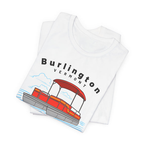 Burlington, Vermont T Shirt - Pontoon Boat Tee