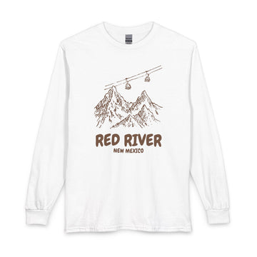 Red River, New Mexico Long Sleeve T-Shirt - Ski Mountain Gondola