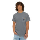 Hawaii Palm Tree Pocket Tee, Summer Coastal Vibes Top, Beach Apparel - Comfort Colors Graphic T Shirt-20