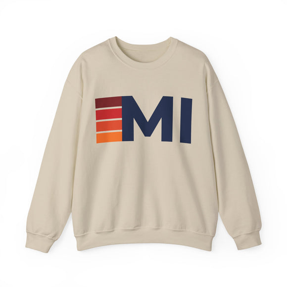 Michigan Retro Sweatshirt | Retro Stripes Michigan