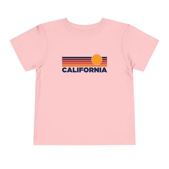 California Toddler T-Shirt - Retro Sun Tee