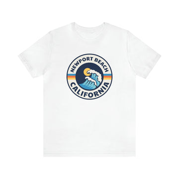 Buy white Newport Beach, California T-Shirt - Retro Unisex Newport Beach Shirt