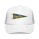 Grand Teton National Park Pennant Trucker Hat — Vintage Foam Mesh Cap-6