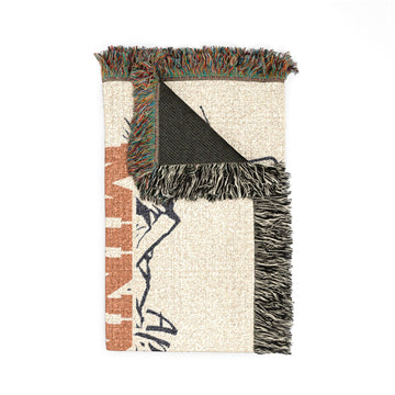 Minnesota Ski Town Throw Blanket | Mountain Woven Blanket - 0