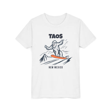 Taos, New Mexico Yeti Snowboard Youth Tee - Kids Skiing Shirt - 0