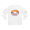 Denver, Colorado Mens Base Long-sleeve Tee - Retro Ombre Heavy Weight Long Sleeve T-shirt