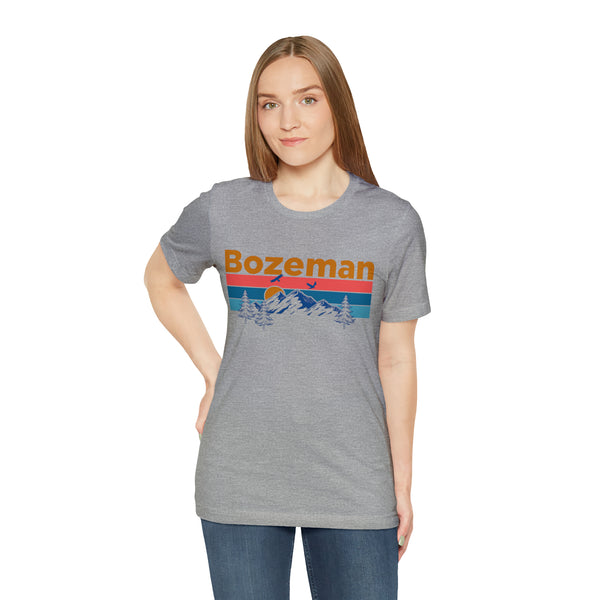Bozeman, Montana Shirt - Mountain Sunset Unisex Bozeman T-Shirt