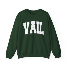 Buy forest-green Vail, Colorado Sweatshirt - Unisex Graphic Crewneck