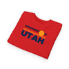Utah Toddler Sweatshirt - Retro Sun Utah Toddler Crewneck Sweatshirt