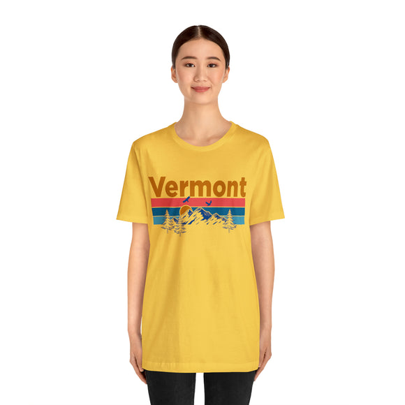Vermont T-Shirt - Mountain Sunset Unisex Vermont Shirt