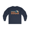 Golden, Colorado Long Sleeve Shirt - Retro Unisex Golden Long Sleeve Tee