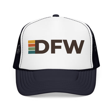 Buy navy-white-navy Dallas, Texas Trucker Hat - DFW retro cap