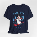Park City, Utah T Shirt - Ski Snowman Graphic Tee-16