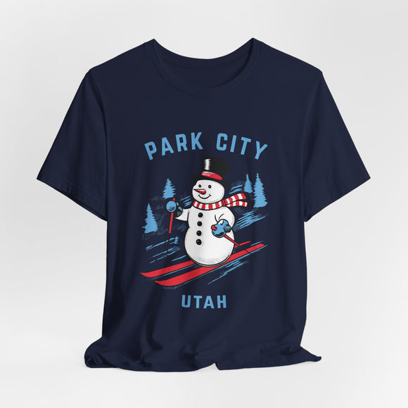 Park City, Utah T Shirt - Ski Snowman Graphic Tee