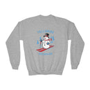 Telluride, Colorado Youth Crewneck Sweatshirt - Ski Snowman Unisex Kid's Telluride, Colorado Sweatshirt-2