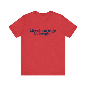 Buy heather-red Breckenridge, Colorado Graphic Tee, Casual T-Shirt, Vintage Style Shirt