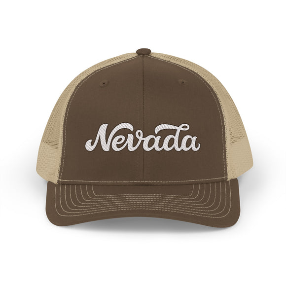 Nevada Snapback Trucker Cap - Embroidered Nevada Hat