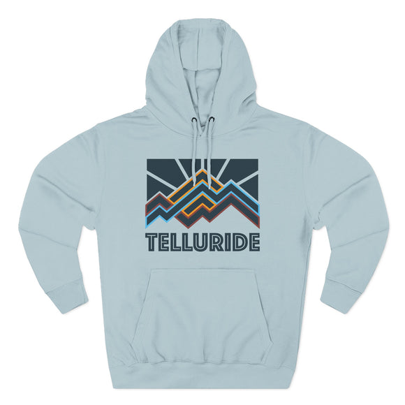 Telluride, Colorado Hoodie - Retro Mountain Unisex Sweatshirt