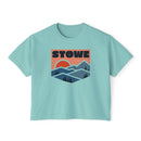 Women's Stowe, Vermont Boxy Graphic Tee - Slightly Cropped-4