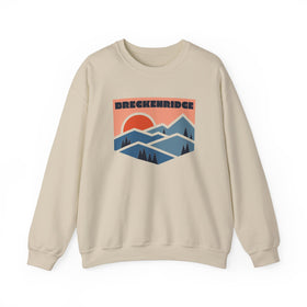 Breckenridge, Colorado Sweatshirt Retro Mountains, Breckenridge Unisex Graphic Crewneck