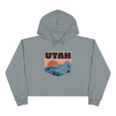Women's Utah Crop Hoodie - Premium Mountain Crop Utah Sweatshirt-3