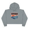Women's Utah Crop Hoodie - Premium Mountain Crop Utah Sweatshirt