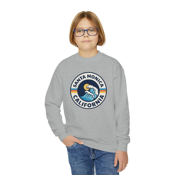 Santa Monica, California Youth Sweatshirt - Unisex Kid's Santa Monica Crewneck Sweatshirt