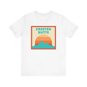 Retro Crested Butte, Colorado T-Shirt, Mountain Sun Tee, Unisex Graphic Shirt, Vintage Top, Outdoor Adventure Clothing