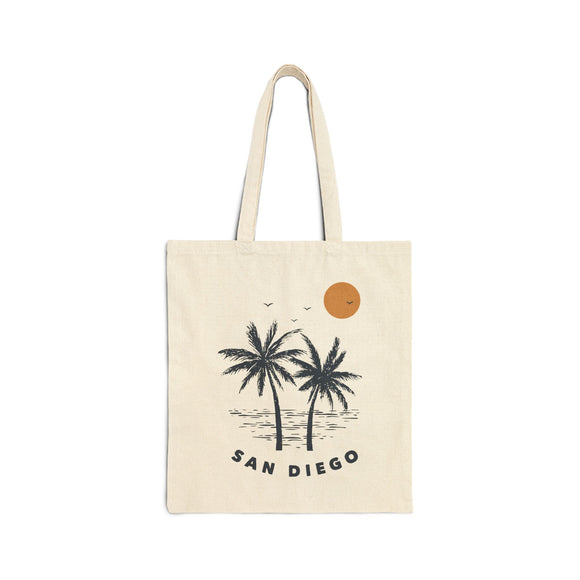 San Diego, California Tote Bag - Cotton Canvas San Diego Bag