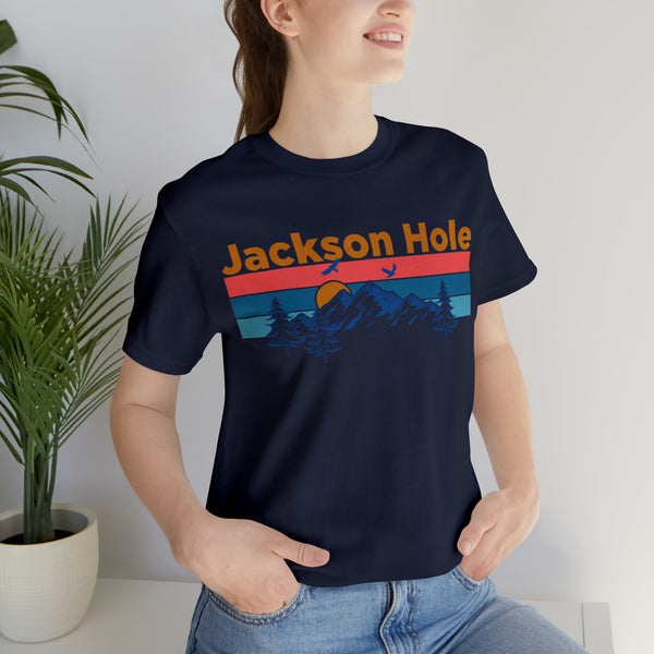 Jackson Hole, Wyoming Shirt - Mountain Sunset Unisex Jackson Hole T-Shirt