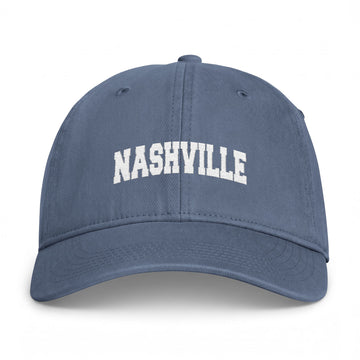 Buy blue-jean Nashville, Tennessee Washed Baseball Cap - Vintage Coastal Comfort Colors
