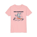 New Hampshire Yeti Snowboard Youth Tee - Kids Skiing Shirt-5