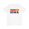 Iowa T-Shirt Retro Sun Ombre Unisex Tee, Vintage Iowa Tee, Mountain Sun Tee, Iowa Souvenir Shirt