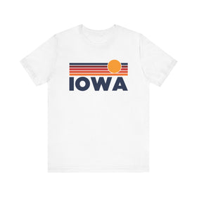 Iowa T-Shirt Retro Sun Ombre Unisex Tee, Vintage Iowa Tee, Mountain Sun Tee, Iowa Souvenir Shirt