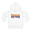 Denver Toddler Hoodie - Retro Mountain Sun Unisex Denver Toddler Sweatshirt