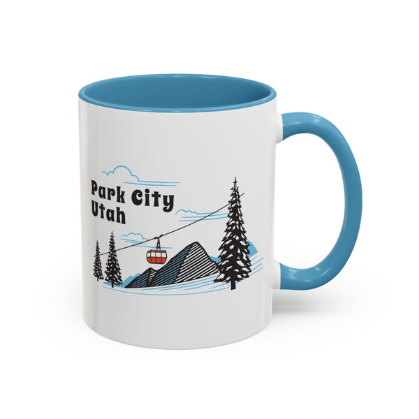 Park City, Utah Retro Snow Skiing Mountain 11 oz Mug, Ski Lodge Decor Coffee Cup, Mountain Gondola  Lover Gift, Retro Skiing Mug