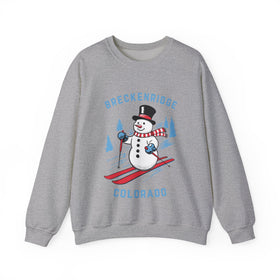 Buy sport-grey Breckenridge, Colorado Sweatshirt - Ski Snowman Graphic Crewneck