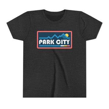 Buy dark-grey-heather Park City, Utah Youth Graphic Tee - Kids Park City T Shirt