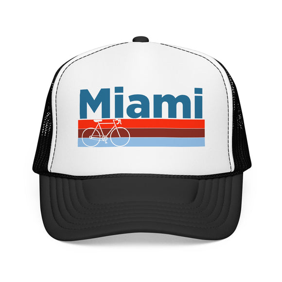 Miami, Florida Trucker Hat - Foam Miami Bike Cap