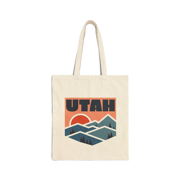 Utah Cotton Canvas Tote Bag - 15" x 16"