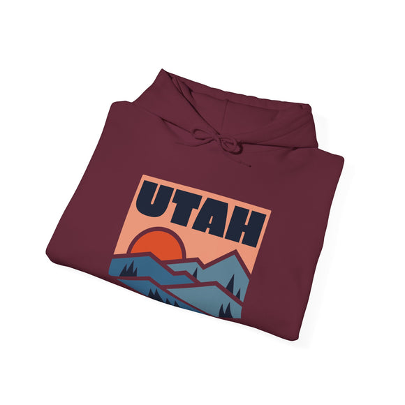 Utah Hoodie - Mountain Unisex Utah Hoodie Graphic Sweatshirt