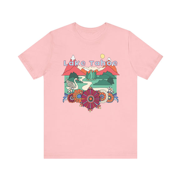 Lake Tahoe Shirt, California Retro T-Shirt, Hippie Style California tee, Lake Tahoe Mountain Shirt