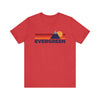 Retro Evergreen, Colorado T-shirt, Mountain Tee, Vintage Evergreen Unisex Jersey Shirt, Outdoor Hiking Apparel