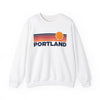 Portland, Oregon Sweatshirt Retro Sun Unisex - Portland Vintage Inspired Warm Pullover Jumper