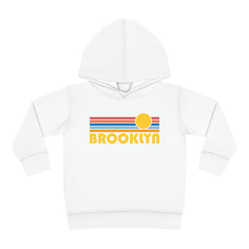 Buy white Brooklyn, New York Toddler Hoodie - Retro Sunrise