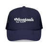 Kids Montauk, New York Trucker Hat - Youth Snapback Cap on white background