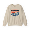 Wyoming Sweatshirt Retro Mountains, Wyoming Unisex Graphic Crewneck