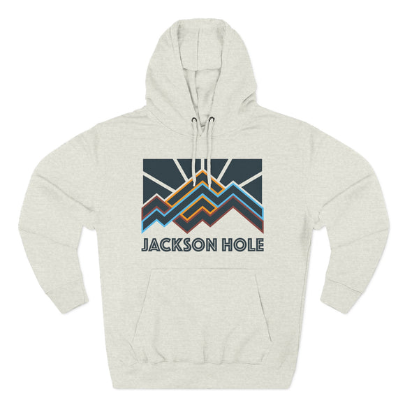 Jackson Hole, Wyoming Hoodie - Retro Mountain Unisex Sweatshirt