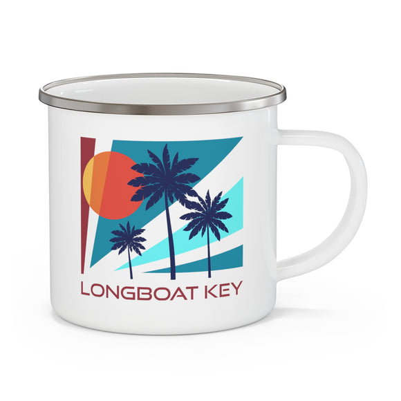 Longboat Key, Florida Camp Mug - Retro Enamel Campfire Longboat Key Mug