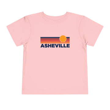 Buy pink Asheville, North Carolina Toddler T-Shirt - Retro Sun Tee